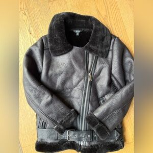 Simply Vera Vera Wang Black Leather Jacket
